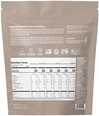Cure Hydration Family Bundle Plantbased Electrolyte Drink Mix No Added Sugar Coconut Water Fsahsa Nongmo Vegan & Gluten 15 Pack Kids Variety & 28 Pack Classic Variety