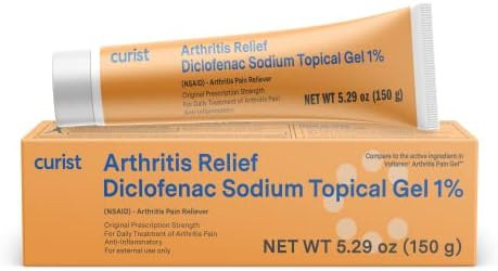 Curist Diclofenac Sodium Topical Gel 1 Percent 150G Joint Pain Relief For Hand Pain Foot Knee Pain Elbow Or Ankle Discomfort 1% Gel 2 Pack