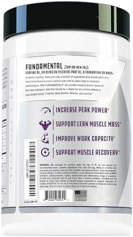Cutler Nutrition Fundamentals Intra Or Post Workout Recovery Drink: 4 Key Ergogenic Aids For Maximum Performance And Muscle Growth: Creatine Betaalanine Betaine And Leucine 30 Servings Unflavored