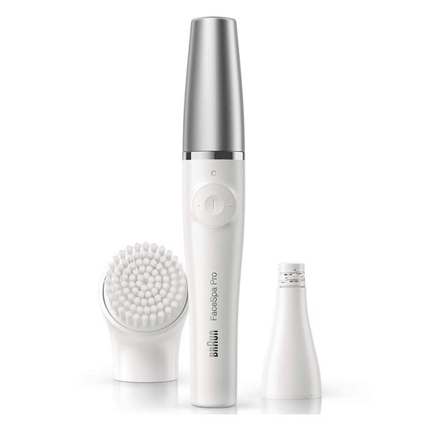 Braun Face Epilator Facespa Pro 910, Facial Hair Removal for Women, 2 in 1 Epilating and Cleansing Brush