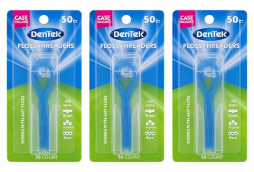 Dentek Floss Threaders For Braces Bridges And Implants 50 Count (Pack Of 6)