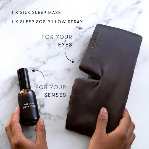 Drowsy Deep Sleep Bundle Sleep This Season. Luxury Silk Sleep Mask Drowsy Sunset Pink Sleep Mask And Drowsy Deep Sleep Sos Pillow Spray