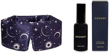 Drowsy Deep Sleep Bundle Sleep This Season. Luxury Silk Sleep Mask Drowsy Cosmic Energy Sleep Mask And Drowsy Deep Sleep Sos Pillow Spray