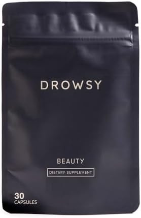 Drowsy Beauty Nighttime Skin Hydration & Wellness Supplement With Marine Collagen Hyaluronic Acid & Vitamin C “ Supports Skin Vitality & Relaxation
