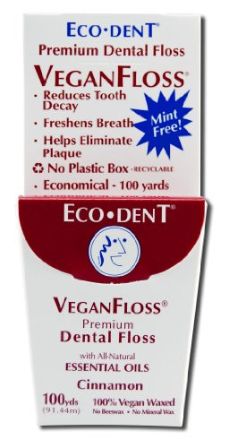 Ecodent Veganfloss Premium Dental Floss Cinnamon 100 Yards