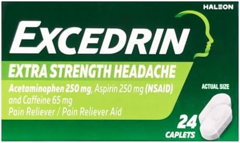 Excedrin Extra Strength 24 Caplets Pack Of 3