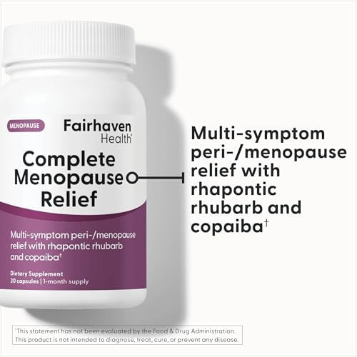 Fairhaven Health Complete Menopause Relief Nonhormonal Menopause Supplement For Women Relief From Hot Flashes Night Sweats And Mood Swings Gluten Dairy Soy Nongmo 30 Capsules