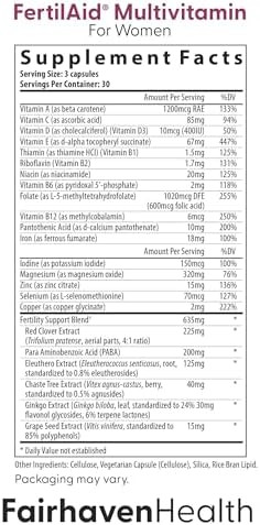 Fairhaven Health Fertilaid For Men And Women Combo Fertility Supplements For Men And Women Count And Motility Support Preconception For Him Prenatal Vitamin For Her With Vitex And Folate