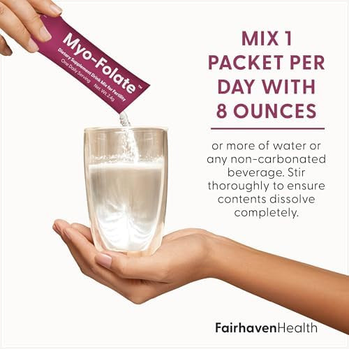 Fairhaven Health Folate And Myo Inositol Powder For Women 1 Per Day Female Fertility Supplement Ovarian Health And Egg Quality 2000 Mg Myoinositol And 333 Mcg Methylfolate “ 30 Stick Packs