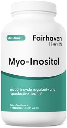 Fairhaven Health Myoinositol Supplement For Women And Men Vitamin B8 2000Mg Vegan Inositol Powder Capsules Gluten Dairy And Soy 240 Myo Inositol Capsules