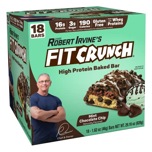 Fit Crunch Snack Size Protein Bars 6Layer Baked Bar 3G Of Sugar Gluten & Soft Cake Core (18 Count Flavor Lovers)