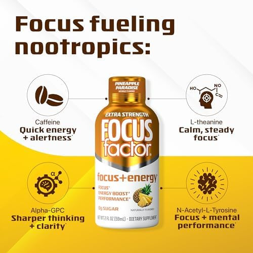 Focus Factor Extra Strength Focus + Energy Shots 12 X 2 | Buy at