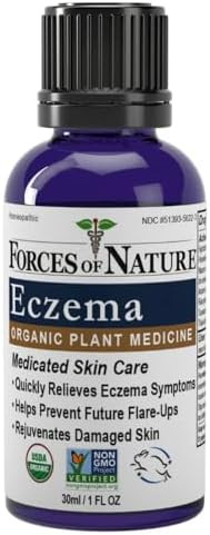 Forces Of Nature Eczema Control Sensitive Dry And Itchy Skin Relief Steroid Skin Care For Flareups Eczema Treatment For Adults Organic Homeopathic Medicine Fastacting 0.17 Fl Oz