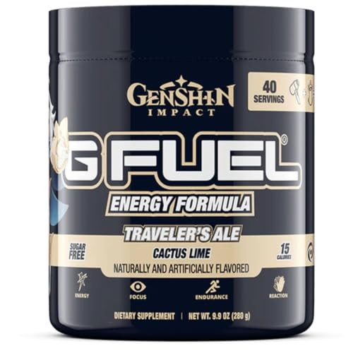 G Fuel Megaman Energy Drink Powder Pre Workout Caffeine Mix For Gaming Sugar Focus Amino Vitamin + Antioxidants 9.9Oz (Blue Slushee 40 Servings)