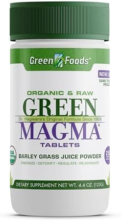Green Foods Original Green Magma Barley Grass Nutritional Supplement 250 Tablets (500Mg Ea) Organic