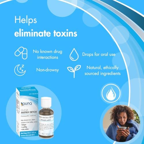 Guna¯Matrix¯ Detox Supports Detoxification Relieves Fatigue Swelling & Skin Rashes Homeopathic Oral Drops “ 30¯Ml
