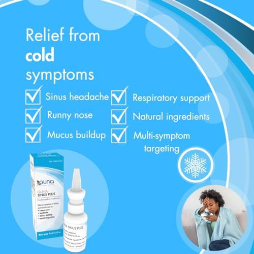 Guna Sinus Plus Homeopathic Sinus Relief Medicine For Runny Nose Congestion Sinusitis Headache Nondrowsy 1 Ounce Nose Spray