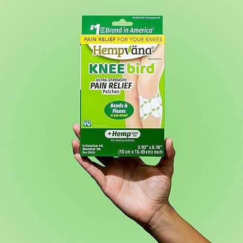 Hempvana Fdalisted Doctor Designed Hempvã¤Na Kneebird Knee Relief Patch As Seen On Tv Coolnumb Hemp Triple Action Technology Up To 8 Hours Of Relief Ergonomic Knee Design
