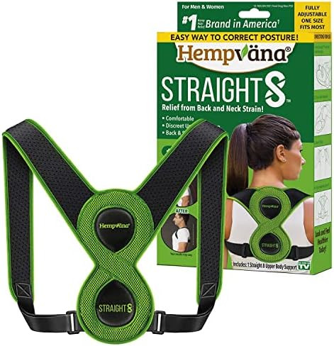 Hempvana Straight 8 Fully Adjustable Lightweight Posture Corrector Asseenontv Helps Relieve Back Strain Slouching & Text Neck Moisturewicking Hemp Fibers Eight Points Of Support Unisex