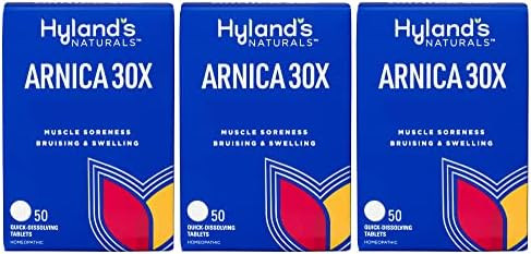 Hyland'S Arnica 30X 50 Tablets (3 Pack = 150 Tablets) Bruising Swelling Muscle Pain Relief