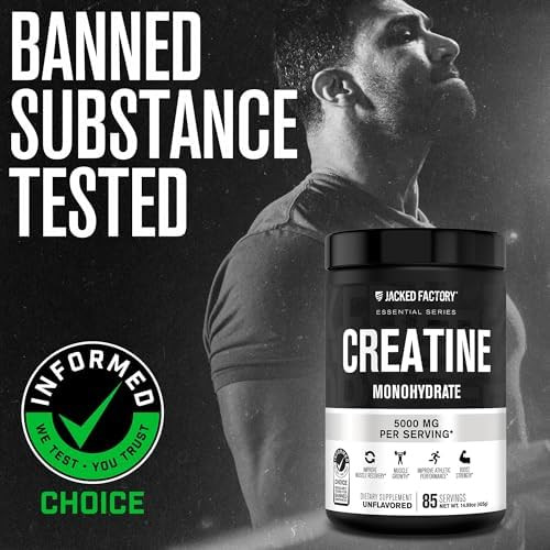Jacked Factory Nitrosurge Build Pre Workout With Creatine For Muscle Building (30 Servings Blue Raspberry) & Creatine Monohydrate Powder For Muscle Growthincreased Strength (85 Servings Unflavored)