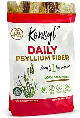 Konsyl Daily Psyllium Fiber Powder Stick Packs Onthego Fiber Supplement Powder Convenient Allnatural Soluble Fiber Gluten & Sugar Vegan & Keto 30 Packets