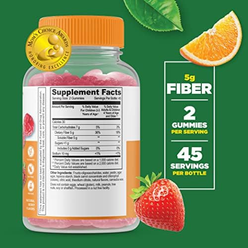Lifeable Prebiotic Fiber Kids + Vitamin D3 + Vitamin K2 Kids Gummies Bundle Great Tasting Vitamin Supplement Gluten Gmo Chewable Gummy