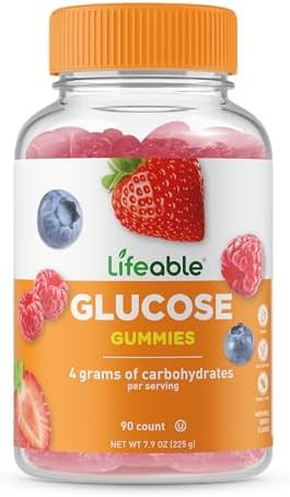 Lifeable Glucose Gummies Great Tasting Natural Flavor Gummy Gluten Gmo Chewable For Adults And Kids 90 Gummies
