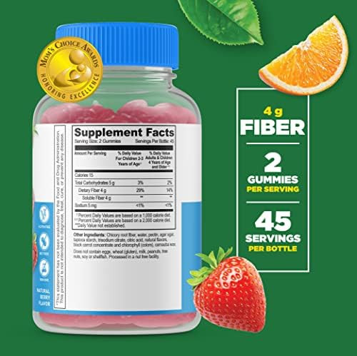 Lifeable Sugar Preciotic Fiber Kids + Probiotic + Prebiotic Fiber Kids Gummies Bundle Great Tasting Vitamin Supplement Gluten Gmo Chewable Gummy