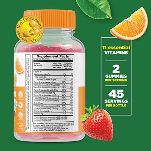 Lifeable Multivitamin Kids + Vitamin C Kids Gummies Bundle Great Tasting Vitamin Supplement Gluten Gmo Chewable Gummy