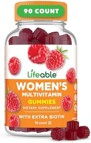 Lifeable Womens Multivitamin Gummy With Vitamin A C D E Niacin B6 Folate B12 Biotin Pantothenic Acid Iodine Zinc Great Tasting Multivitamin For Women Gummies 90 Gummies
