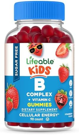 Lifeable Sugar Vitamin B Complex For Kids Bcomplex With Vitamin C Great Tasting Vit B Complex Vitamins Energy And Nerve Support Kids B Vitamins Complex For Boys And Girls 90 Gummies