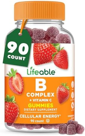 Lifeable Vitamin B Complex Gummies For Adults With Vitamin C Great Tasting Vitamin B Gummies For Energy And Nerve System Vegan B Complex Vitamins For Women Men 90 Gummies