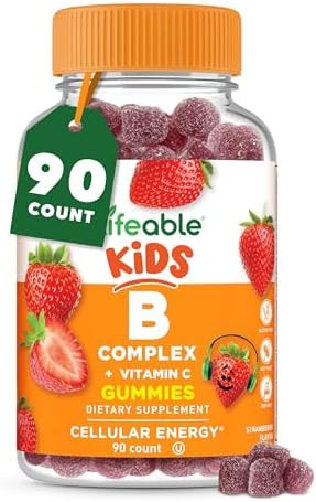 Lifeable Vitamin B Complex For Kids With Vit C Great Tasting B Complex Gummies Vegan Kids B Complex Energy And Nerve Support 90 Gummies