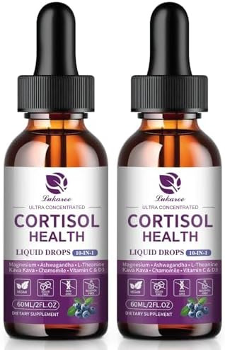 Lukaree Cortisol Supplements For Women 10 In 1 Cortisol Reducer Detox With Ashwagandha Ltheanine Kava Kava Magnesium Lower Cortisol Mood Focus Sleep Support 2 Fl.Oz Blueberry Flavor