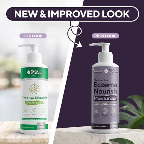 Marie Originals Eczema Nourish Moisturizing Lotion For Dry Itchy Sensitive Skin Relief“ Hypoallergenic Formula With Colloidal Oatmeal & Natural Botanicals Eczema Cream For Kids & Adults 16 Fl Oz