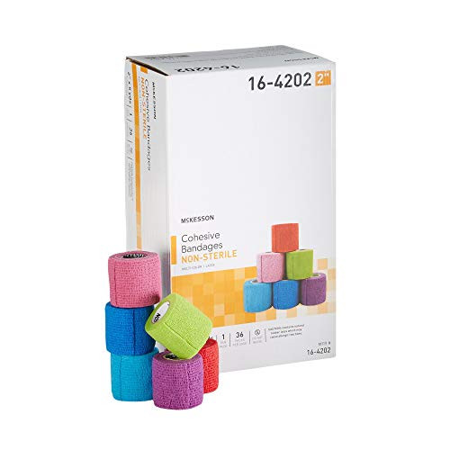 Mckesson Elastic Self Adherent Cohesive Bandage Multicolor Nonsterile 2 In X 5 Yds 1 Count 36 Packs 36 Total