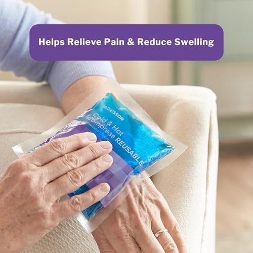 Mckesson Cold And Hot Compress Reusable [1 Pack] Gel Ice Hot Packs For Injuries 6.75 In X 10.5 In