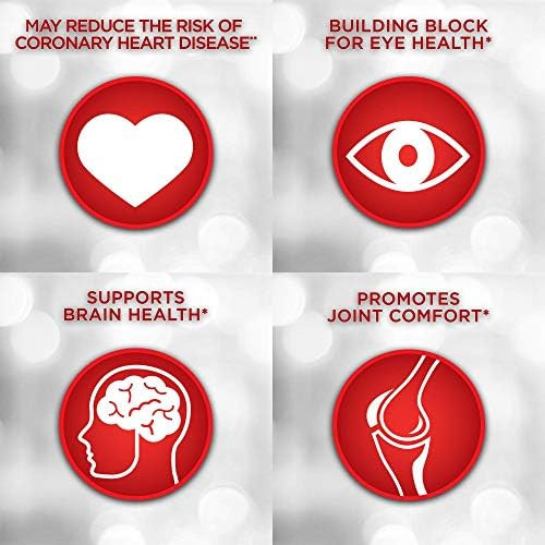 Megared Advanced 4In1 2X Concentrated 500Mg Omega3 Fish Oil & Antarctic Krill Oil With Fatty Acid Epa/Dha Supports Heart Brain Joints Eye Health 80 Count Softgels (2 Pack)