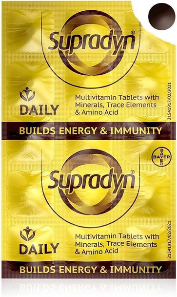 Mewati Supradyn Daily Multivitamin Tablets (150 Tablets) For Men & Women With Essential Zinc 12 Vitamins 5 Trace Elements For Daily Immunity & Energy