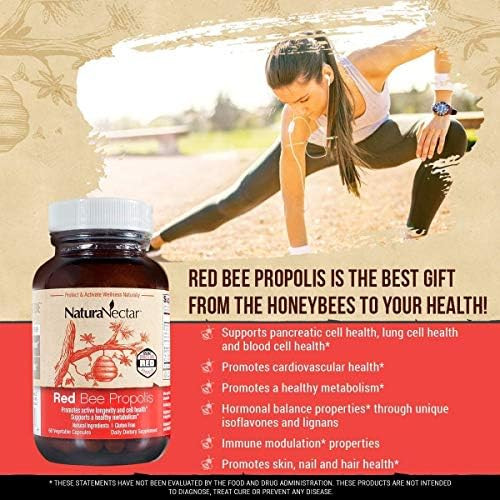 Naturanectar Natural Bee Propolis Bundle Trio And Red Propolis For Immune And Cardiovascular Support And A Healthy Metabolism 60 Capsules Per Bottle