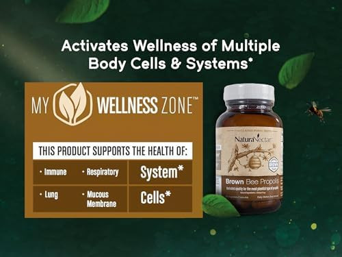 Naturanectar Brown Bee Propolis Nsf Contents Premium Brazilian Propolis Gluten Supplement With Flavonoids Flavb And Pwe Naturally Sourced Through Ethical Beekeeping (60Pcs.)