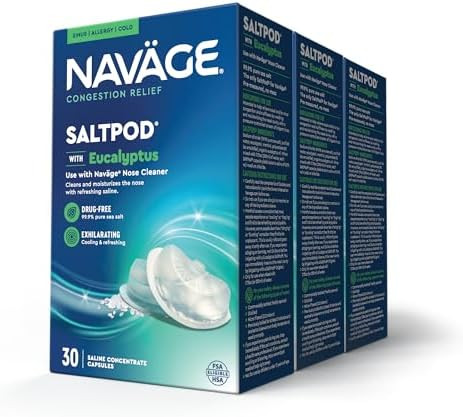Navage Eucalyptus Saltpod Bundle: 3 Eucalyptus Saltpod Capsule 30Packs (90 Saltpods)