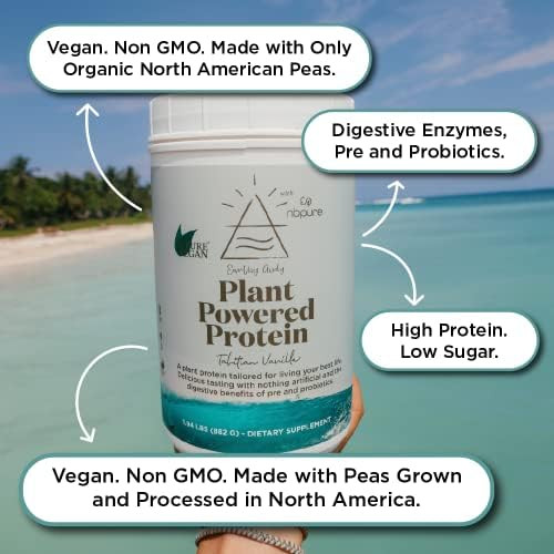 Nbpure Earthy Andy Plant Powered Protein Gluten Nongmo Cruelty Pea Protein Powder Vanilla 30 Servings