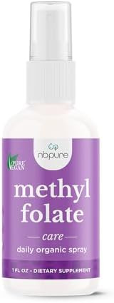 Nbpure Methylfolate Vitamin B9 Spray Supplement Liquid Folic Acid Spray 1 Oz