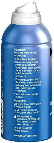 Neilmed Cleanse Sterile Saline Wound Wash 6.3 Ounce