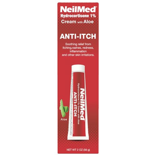Neilmed Hydrocortisone 1% Anti Itch Cream With Aloe Vera. 2Oz “ Fast Relief Soothing And Calming Ideal For Itching Rashes Redness Inflamation & Other Skin Irritations