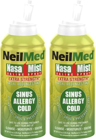 Neilmed Nasamist Hypertonic Extra Strength Saline Spraygreen 4.5 Fl Oz (Pack Of 1)