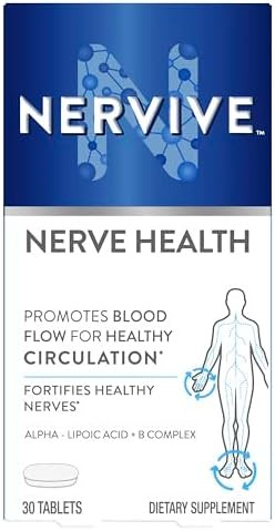 Nervive Nerve Health Alpha Lipoic Acid Fortify Nerve Health Healthy Nerve Function Healthy Blood Circulation Supplement Tablet 30 Tablets