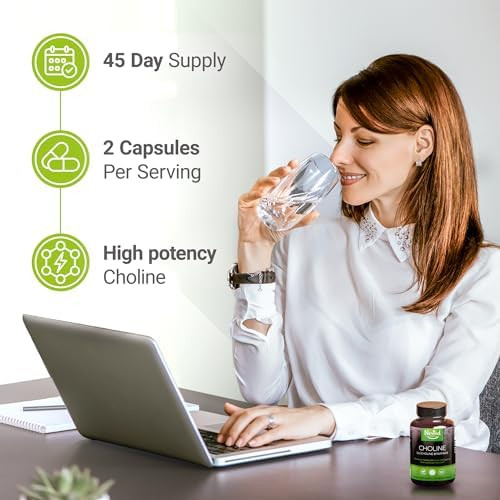 Nested Naturals Choline Bitartrate & Magnesium Glycinate Chelate Stack Relaxation Sleep Support Cognitive Performance (210 Count)